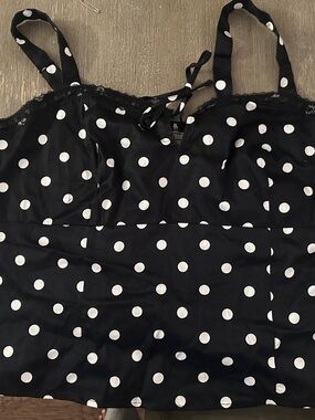 torrid Black White Polka Dot Cami Tank